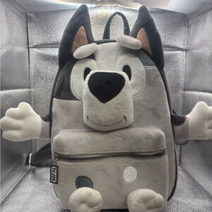 Muffin Her Universe Hot Topic Dog Backpack - Gray & Black
